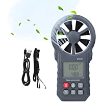 Los mejores  - Plyisty WT87B Anemómetro de Mano Termómetro Medidor Digital de Velocidad del Viento con LCD- Usado con USB y Bluetoth…